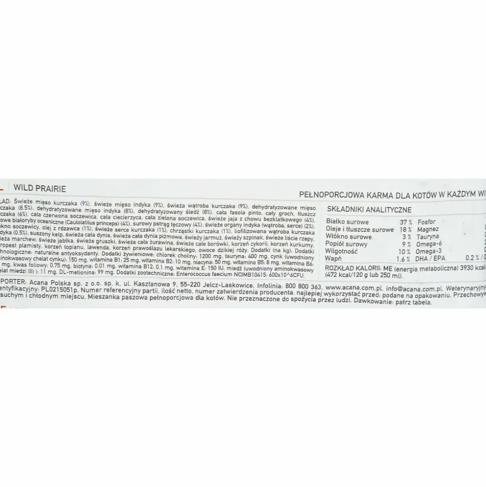 ACANA - Aliments pour chat acana cat tf regionals wild prairie poulet dinde 4,5 kg