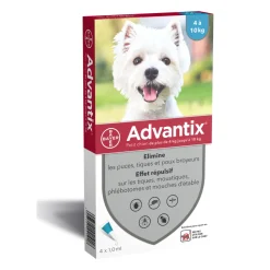 ADVANTIX - Pipette antiparasitaire petit chien advantix x4