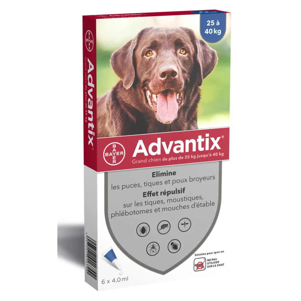 ADVANTIX - Pipette antiparasitaire grand chien advantix x4