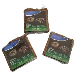 ANIMALLPARADISE - 2 litres x3 de fibres de noix de coco compressé reptiles et amphibiens.