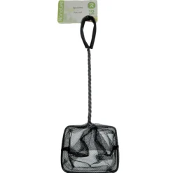 ANIMALLPARADISE - Epuisette filet noir, maille moyenne, 10 cm x 8.5 x 32 cm, aquarium