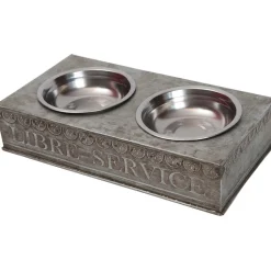 ANTIC LINE CRÉATIONS - Gamelle double en zinc libre service 36 cm