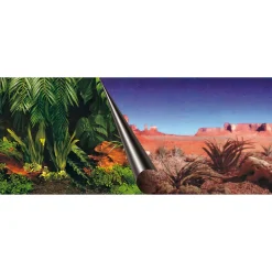AQUA DELLA - Poster fond d'aquarium Jungle & Dessert 120x50cm