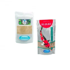 AQUARIS - Set avec nourriture pour carpes koï health et produits d’entretien naturels