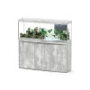 AQUATLANTIS - Aquarium avec meuble LED Splendid 150 gris béton – 150x40x61 cm 364 L