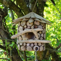 ARTXLIGHT - Nichoir demi-rond en bois d'albésia à accorcher