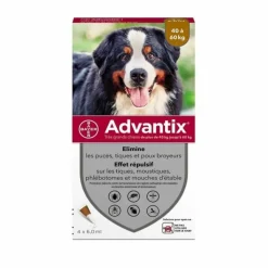 BAYER - Pipettes antiparasitaire chien advantix 6 ml (40-60 kg) - bayer 24 pipettes