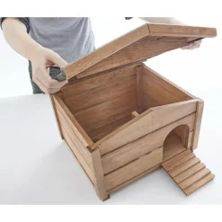 BB LOISIR - Abri cabane mangeoire hérisson refuge éxtérieur robuste en bois massif de haute qualité hibernation hiver