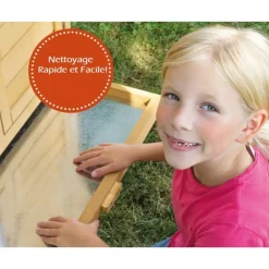 BB LOISIR - Cage clapier enclos lapin extérieur en bois haute qualité pour lapins petits animaux- modèle : 035 ranch 152 x 98 x 118 cm