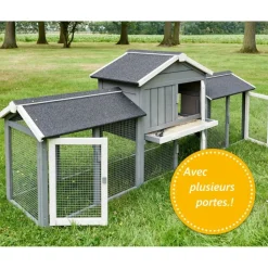 BB LOISIR - Cage clapier enclos lapin extérieur en bois haute qualité pour lapins petits animaux- modèle : 085 don camillo 69x54x85,5cm