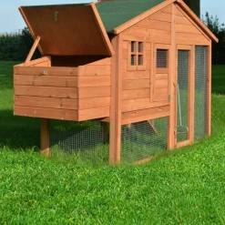 BB LOISIR - Poulailler de luxe en bois pour jardin exterieur 2-5 poules cage canard 2 perchoir nichoir 190 x 67 x 117 cm