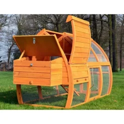 BB LOISIR - Poulailler en bois pour jardin 2/5 poules 172x76x102 cm-modele 126 grande poule