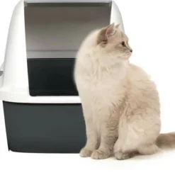 CAT IT - Maison de toilette bac a litiere pour chat - catit - airsift regular - systeme de filtration intégré - l. 57 x l. 39 x h. 46,5