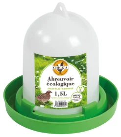 CHICK'A - Abreuvoir plastique ligne verte pour caille 1.5l