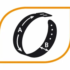 Collier semi-étranglé pour chiens sport extreme cs13/60, longe en nylon robuste, ajustable, azur-bleu