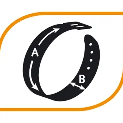 Collier semi-étranglé pour chiens vogue cs10/35, cuir véritable, ajustable, rose