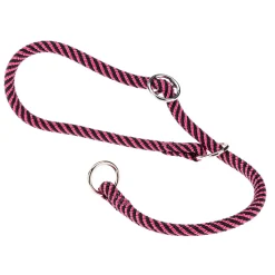 Collier semi-étranglé pour chiens sport extreme cs8/35, longe en nylon robuste, ajustable, rose-noir