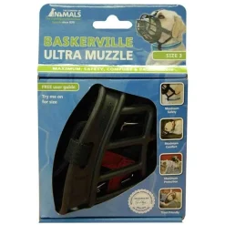 COMPANY OF ANIMALS - Muselière Baskerville Ultra T3 : Noir, Caoutchouc Thermoplastique