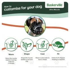 COMPANY OF ANIMALS - Muselière baskerville ultra noir (5 x 22 cm)