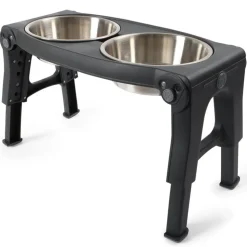 DEXAS - Mangeoire pour animaux de compagnie gris