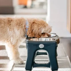 DEXAS - Mangeoire pour animaux de compagnie gris