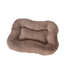 DOG'S FASHION - Coussin Ovaly pour chien, coloris taupe - L.60xl.38cm