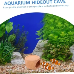 DOWNYPAWS - 2 grottes en céramique - décoration et cachette aquarium