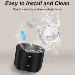 DOWNYPAWS - Abreuvoir Ultra Silencieux De 2,2 L/74 Oz Pour Chat, Avec Vaporisateur En Forme De Chat Et 8 Filtres