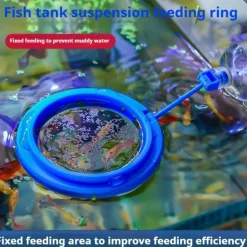 DOWNYPAWS - Anneau nourrisseur flottant anti-dispersion pour aquarium