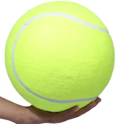 DOWNYPAWS - Balle De Tennis Géante Ultra Résistante Pour Chien - 9,45 Pouces, Caoutchouc Non Toxique