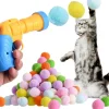 DOWNYPAWS - Balle jouet pour chat-lanceur de balles-jouets interactifs-50 balles