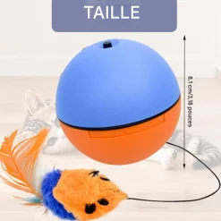 DOWNYPAWS - Balle pour chats jouets interactifs, électrique avec cordon