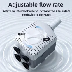 DOWNYPAWS - Bomba acuario 6w ultra silenciosa ajustable sumergible