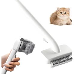 DOWNYPAWS - Brosse pour chiens et chats-peigne pour animaux de compagnie- blanc