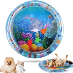 DOWNYPAWS - Coussin d'eau- lit pour chat jouets gonflables--diamètre 60cm