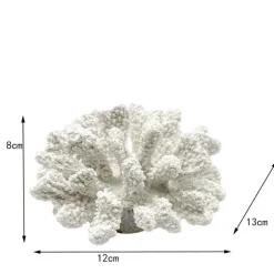DOWNYPAWS - Décoration en corail en résine pour aquariums de mer argent