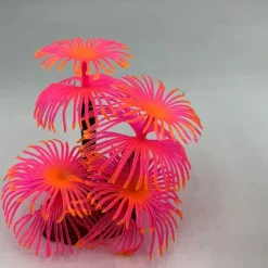 DOWNYPAWS - Décoration en corail doux simulé en silicone écologique pour aquarium rouge