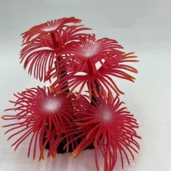 DOWNYPAWS - Décoration en corail doux simulé en silicone écologique pour aquarium rouge vif