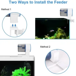DOWNYPAWS - Distributeur automatique de nourriture pour poissons avec minuterie intelligente pour aquarium (poissons rouges et car）