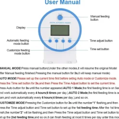 DOWNYPAWS - Distributeur automatique de nourriture pour poissons avec minuterie intelligente pour aquarium (poissons rouges et car）