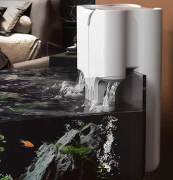 DOWNYPAWS - Filtre pour aquarium: générateur d'oxygène pompe de circulation et petite cascade en un - filtre mural pour purification de l'eau