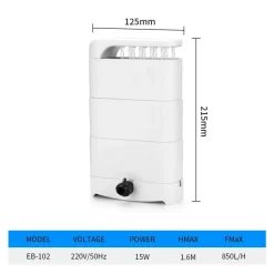 DOWNYPAWS - Filtre pour aquarium d'eau peu profonde pour tortues à faible niveau d'eau