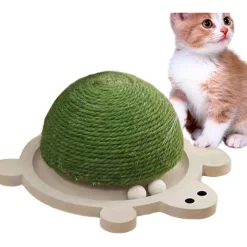 DOWNYPAWS - Griffoir pour chat en forme de tortue-balle jouet pour chat-29*24*14cm