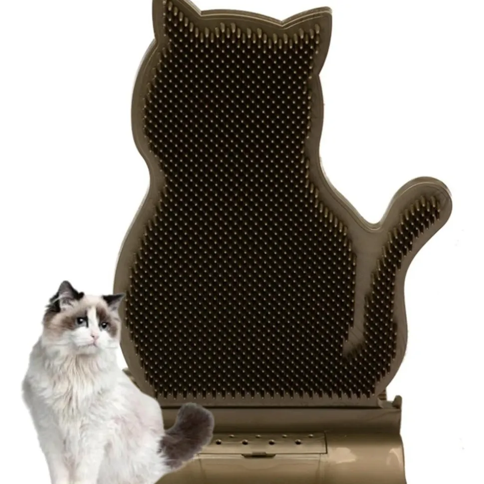 DOWNYPAWS - Griffoir pour chat-peigne et massageur pour chat forme de chat-