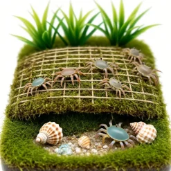 DOWNYPAWS - Jeu d'escalade pour hermit crab et escargot 4 pièces