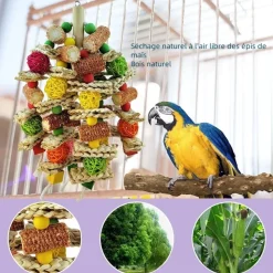 DOWNYPAWS - Jouet à mâcher pour perroquet