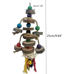 DOWNYPAWS - Jouet à mâcher perroquet - perles en bois colorées