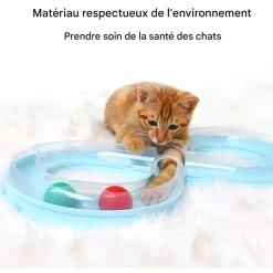 DOWNYPAWS - Jouet interactif pour chat -plateau tournant pour jouets pour chats-amovible