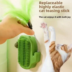 DOWNYPAWS - Jouets à gratter et à peigner pour chats- installables sur mur ou pieds de table