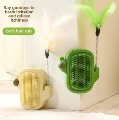 DOWNYPAWS - Jouets à gratter et à peigner pour chats- installables sur mur ou pieds de table